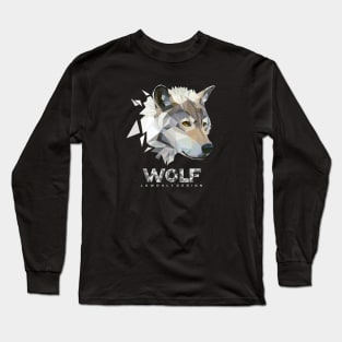 Wolf Lowpoly Long Sleeve T-Shirt